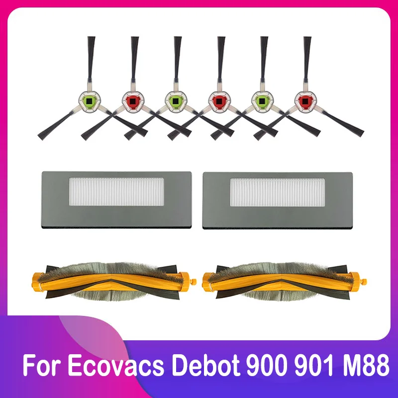 

For Ecovacs Debot 900 901 M88 Robot Vacuum Main Side Brush Roller Mop Cloth Hepa Filter Replacement For Cleaner Accessories
