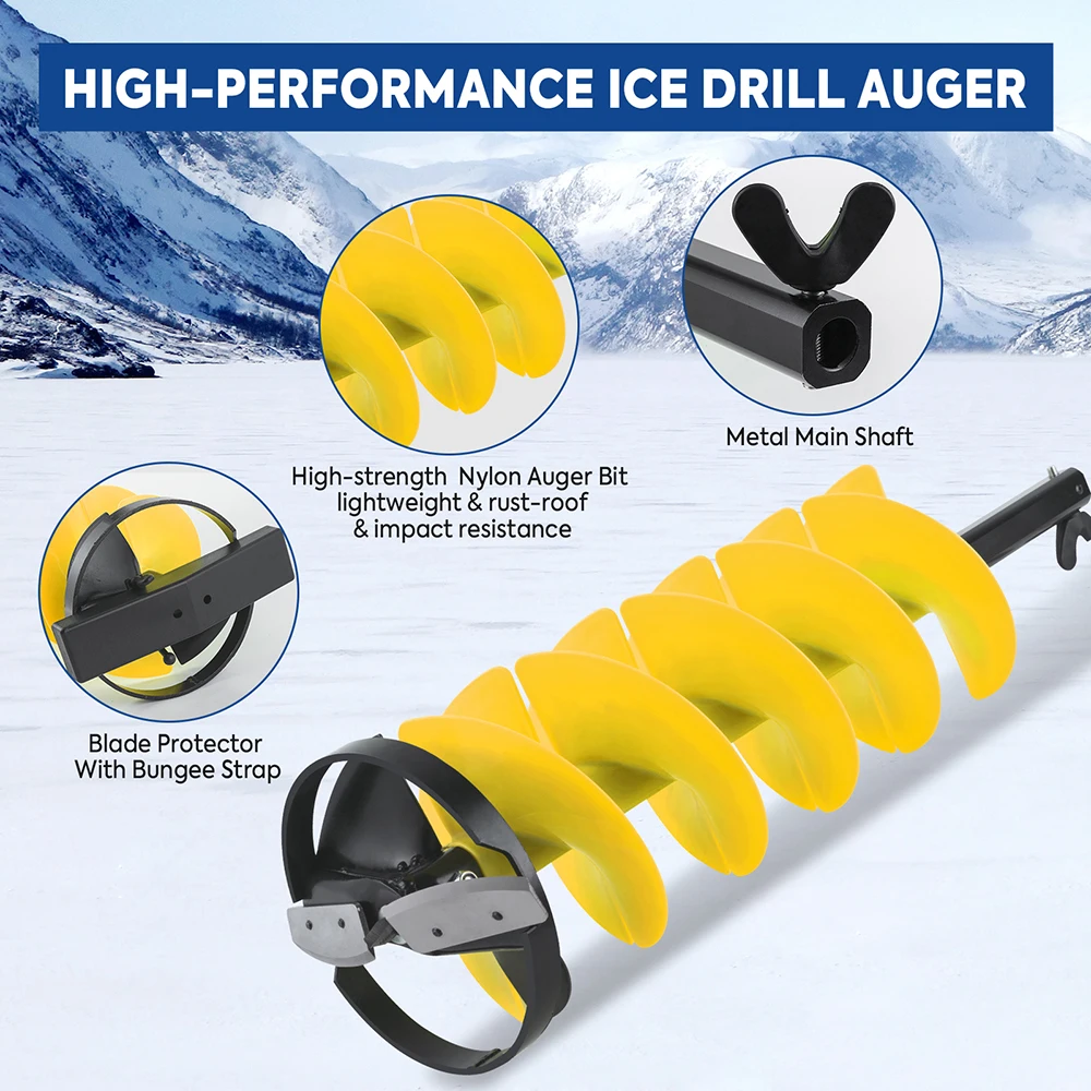 Ice Drill Auger 7 Diameter Nylon Ice Auger 41 Length Ice Auger