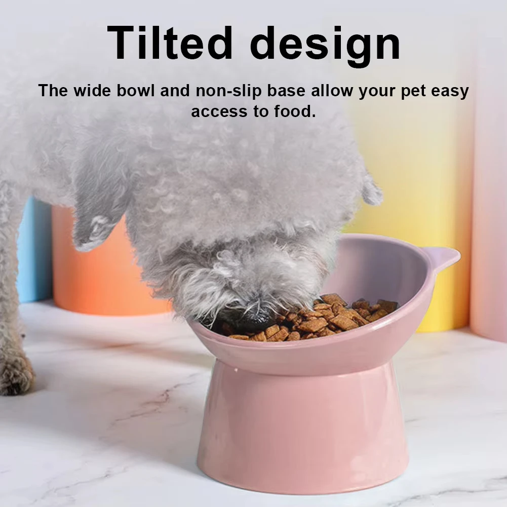 Tilted Cat Food Bowl Elevated Ergonomic Food Dish Anti Vomiting Raised Non Slip for Cats Dogs pet food bowls pet food bowl pet feeding bowls