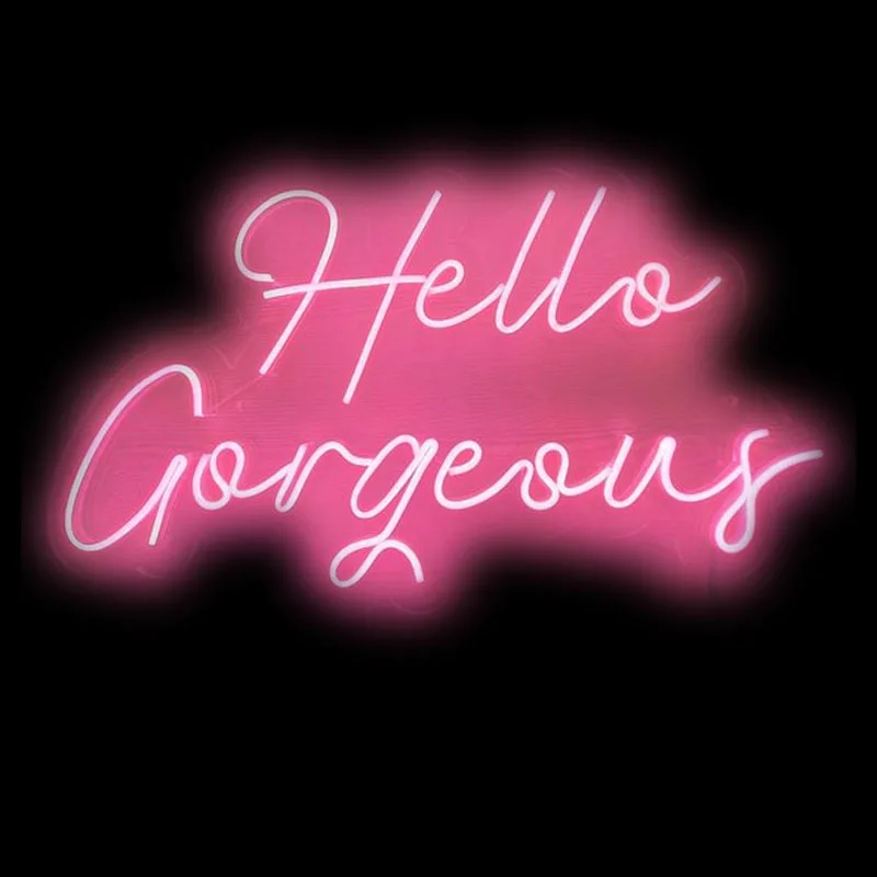

Неоновая вывеска светильник 10 кВ для великолепной неоновой лампы Hello, стеклянная неоновая лампа для декора комнаты, настенная лампа, ночная лампа, неоновая буква