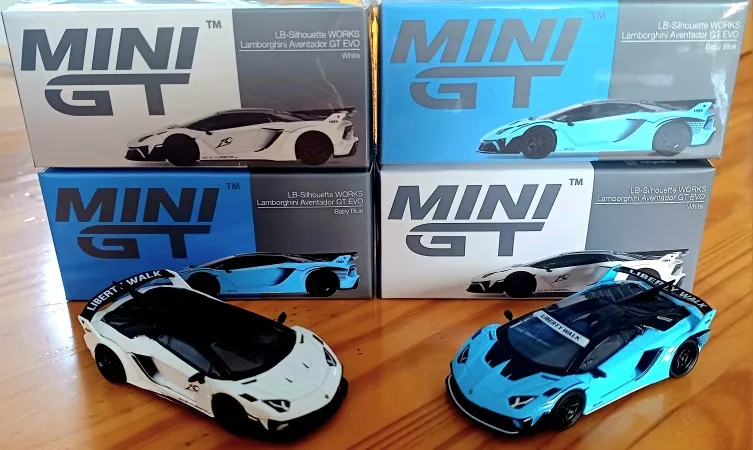 MINI GT 1:64 LB Aventador GT EVO Huracan GT3 EVO #39 2022 IMSA Elantra Pagani Zonda F Nissan GT-R R34 S2000 Diecast Model Car photo review