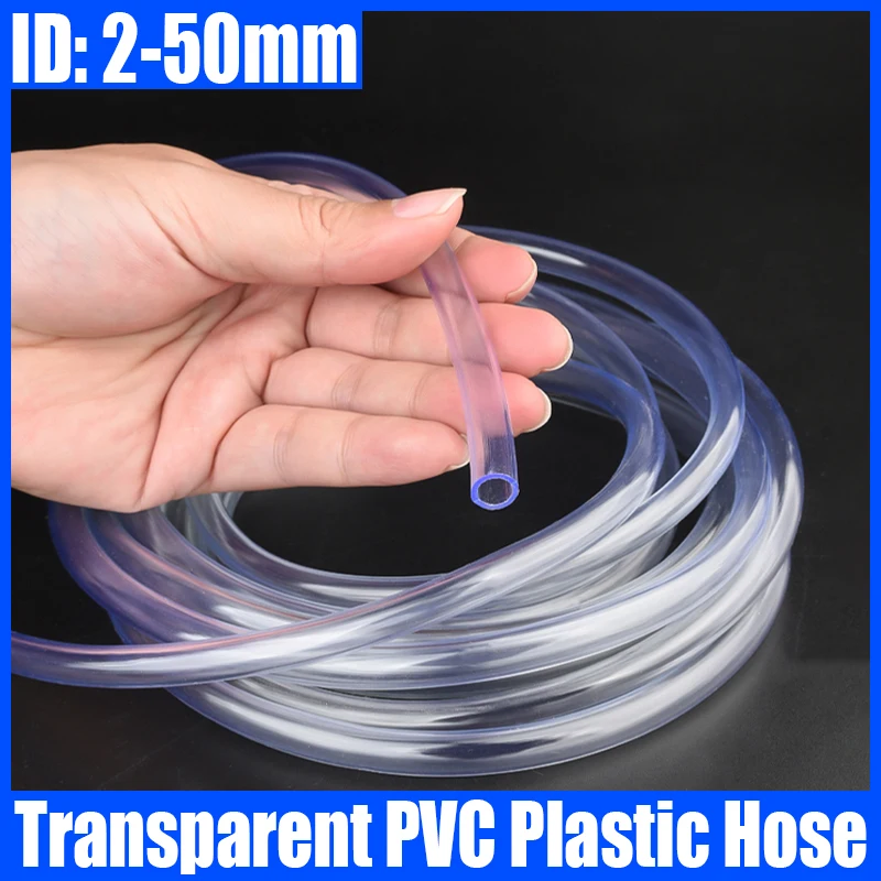 

1-10 Meters Transparent PVC Plastic Hose ID 2-50mm Soft Clear Plastic Tube Antifreeze Water Pump Tube Flexible Water Pipe