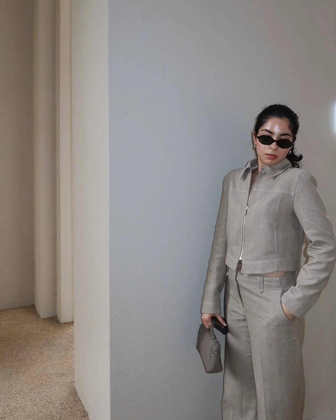 Chic Cotton Two-Piece Set: Stylish Crop Top & Pants photo review