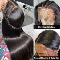 Perruques en cheveux humains vietnamiens, super double drawn, lisses comme des baguettes, sans colle, prêtes à porter, 7x5, cheveux vierges bruts 3