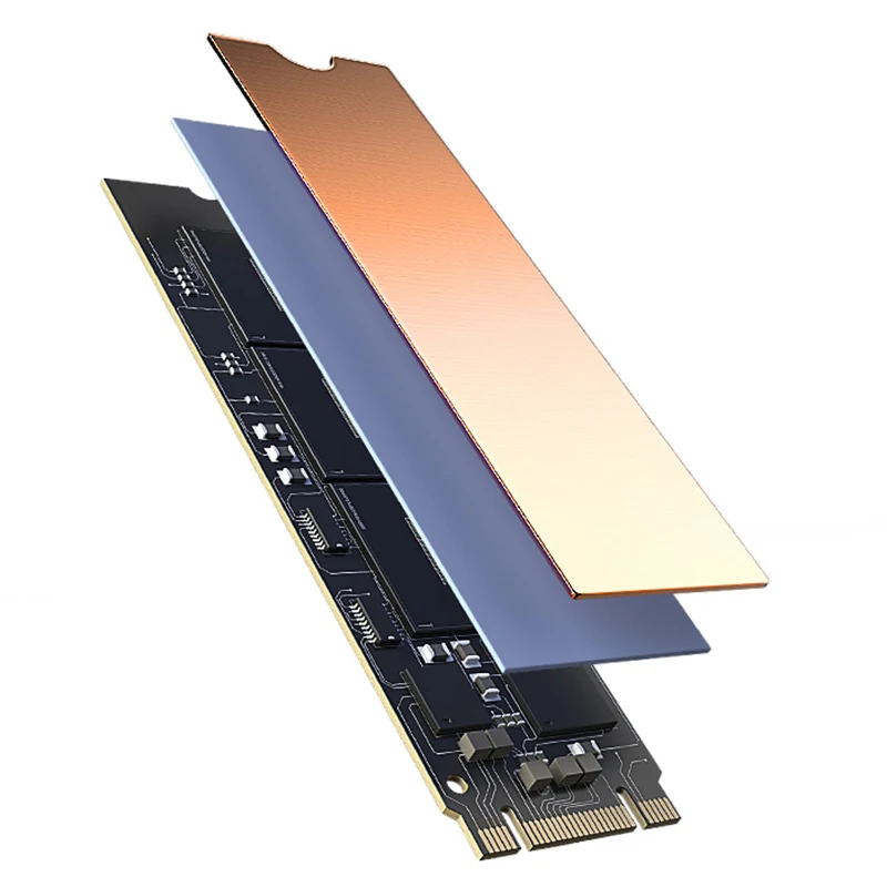 LDPCSJ M.2 NVME SSD Heastink with Nano Thermal Pads Copper Heat Sink Cooling Thermal Pad For M2 2280 SSD in Laptop — view 5
