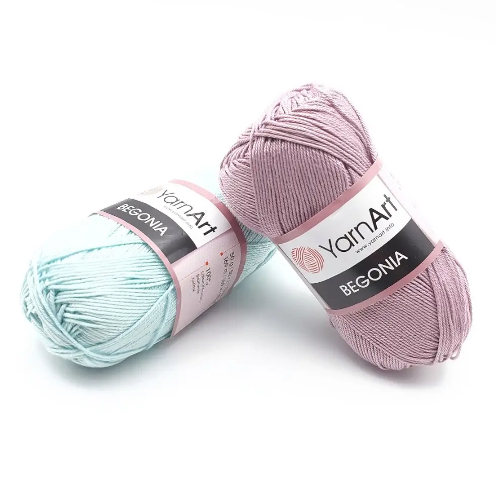 Yarnart Begonia Filato Di Cotone Mercerizzato Per Maglieria A Mano Amigurumi Crochet Tread Diy Baby Maglieria Ornamento Accessori Tessili Per La Casa