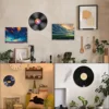 6/12Pcs Clear Acrylic Record Holder, Vinyl Record Shelf Wall Mount, Adhesive Acrylic Record Display Rack,  For Daily Displaying 3
