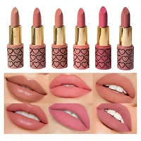 Coffret de 6 rouges à lèvres mats nude, imperméables, longue tenue, faciles à appliquer, haute pigmentation, ne tache pas les tasses, ensemble de maquillage pour les lèvres, idéal comme cadeau. 1