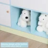 Children's Bookshelf Multifunction Bookcase with 4-Tiers Book Slots 2 Drawers Kids Bookcase Display Stand Toy Storage Organizer 4