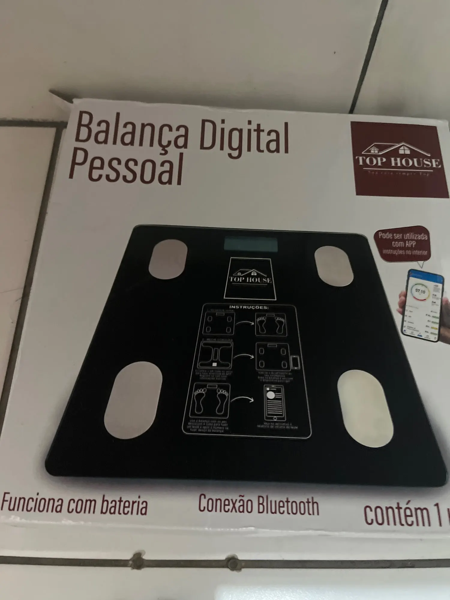 Balança Corporal Bioimpedância Profissional Bluetooth - Neverdie Store photo review