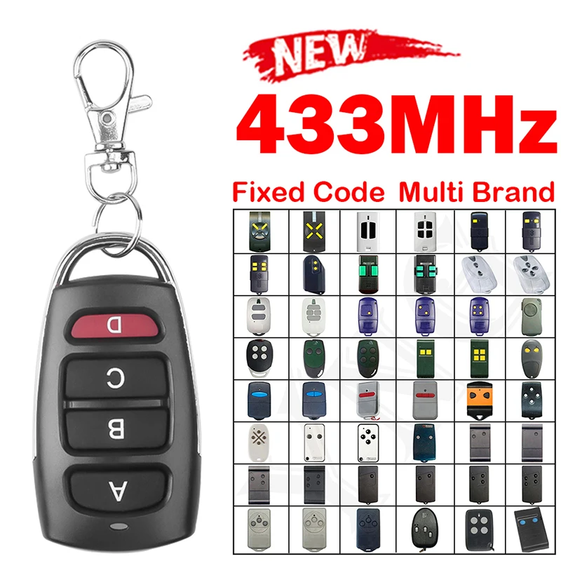 100% Clone SEAV TXS1 TXS2 TXS3 TXS4 TXS6 Remote Control For Electric Gate Garage Door Opener 433MHz Fixed Code Key Duplicator 2