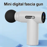 Mini Massage Gun Muscle Relaxation Deep Tissue Body Massager Dynamic Vibrator Portable LCD Digital Display Fascia Gun Massage