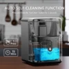 SIMZLIFE Nugget Ice Maker Countertop,34lbs Per Day,Portable Ice Maker Machine with with Basket and Scoop, Self-Cleaning ,Silver 4