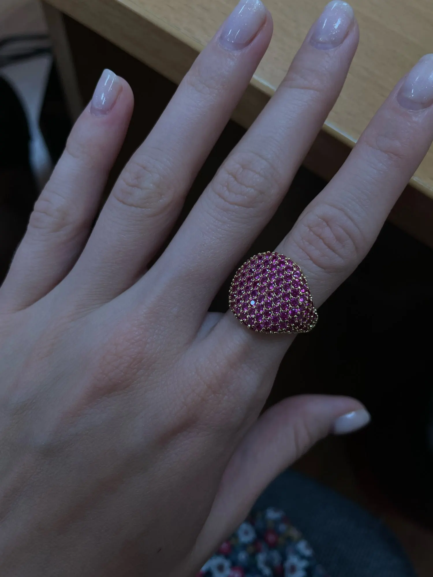 grand anneau rond géométrique pour femmes, bague colorée en pierre de Zircon cubique, bijoux de déclaration Punk photo review