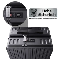 Ensemble de 2 Bagages, Valise Rigide en ABS avec Serrure et Roulettes Pivotantes Universelles Silencieuses pour le Voyage 3