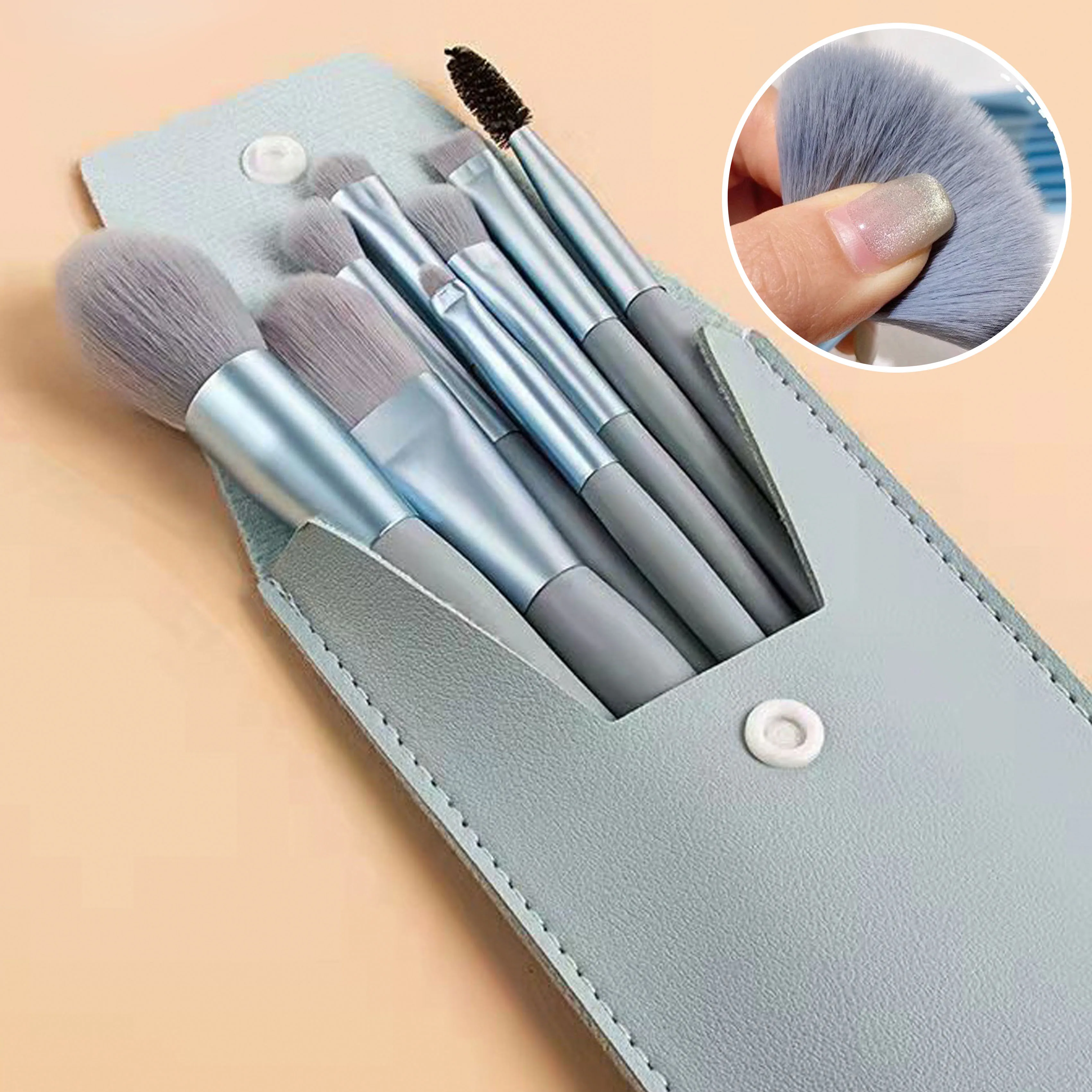 Portable Soft Hair Makeup Brush Set for Powder, Concealer, Eyeshadow, Blush, and Foundation