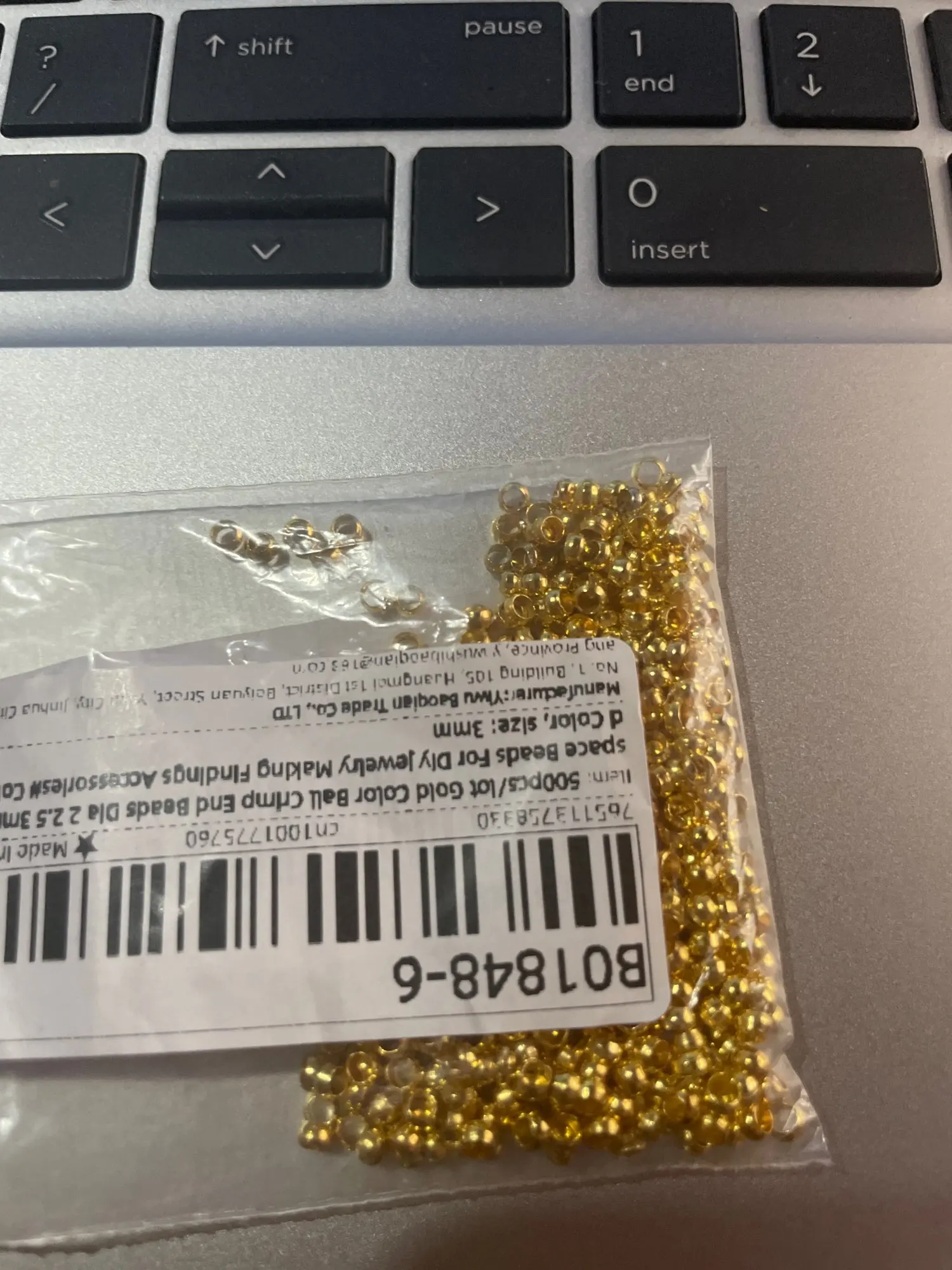 500pcs/lot Gold Color Ball Crimp End Beads Dia 2 2.5 3 mm Stopper Spacer Beads For Diy Jewelry Making Findings Accessories photo review