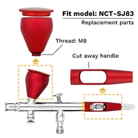 NCT-SJ83 Dual Action Airbrush 2cc 9cc 20cc 40cc Black Red Cups & Handles Replacement Parts Accessories NEOECO 2