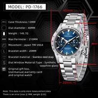 Montre Homme Rétro PAGANI DESIGN 2026, Montre à Quartz avec Affichage de la Lune, Nouvelle Montre Sportive Chronographe AR Saphir VK64, Expédition Locale 6