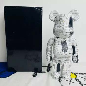 Bear brick400 % Basquat 3 세대 Be @ rbricklys 블랙 포장 상자 유행 장난감 장식 인형 데스크탑 장식, 클래식 스타일