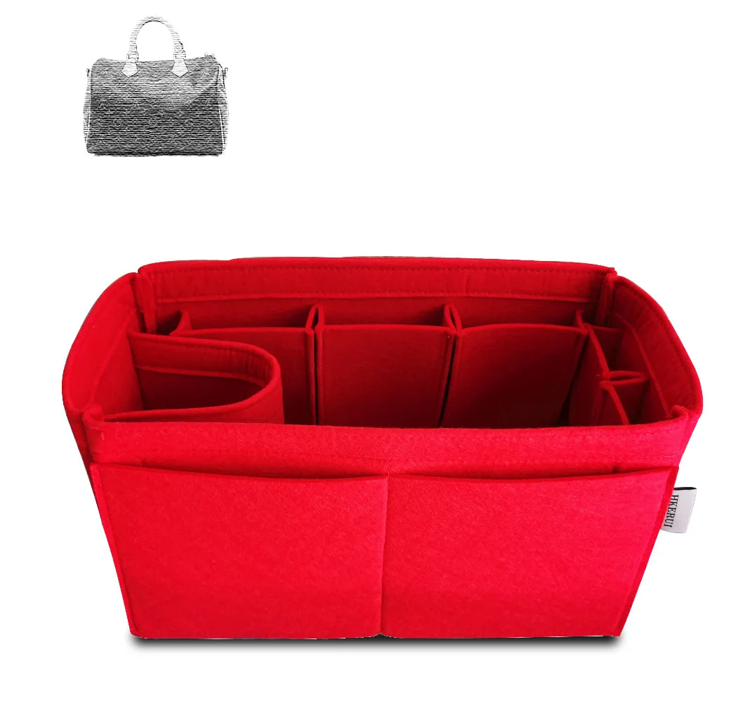 Makeup organizer purse organizer insert For Speedy 20 25 30 35 40 Purse Organizer Insert Felt Makeup Linner Bag