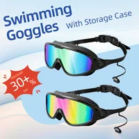 2Pcs Swimming Goggles Wide Vision Professional No Leaking Swim Pool Goggles