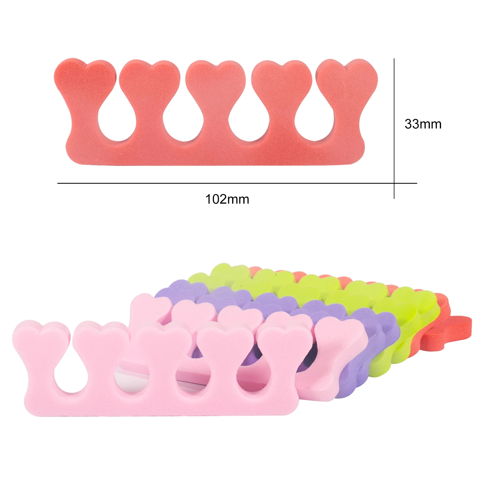 Professional Nail Art Toes Separators nail art tools toe separators toe spreader finger toe separator Fingers Foots Sponge Soft Gel UV Beauty Tools Polish Manicure Pedicure Divider 100pcs/Pack