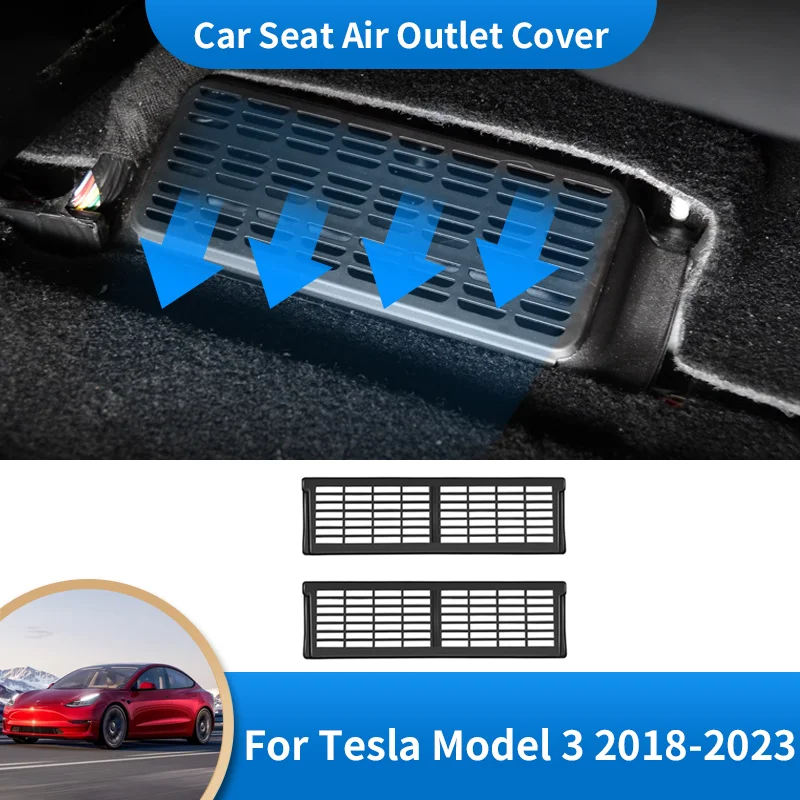 

for Tesla Model 3 2018~2023 2022 2021 2020 2019 Car Air Vent Anti-blocking Dust Cover Under Seat Air Conditioning Outlet Cover