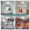 20.5-inch 40W ceiling fan with remote control LED light fan E27 base, intelligent silent ceiling fan for bedroom and living room 6
