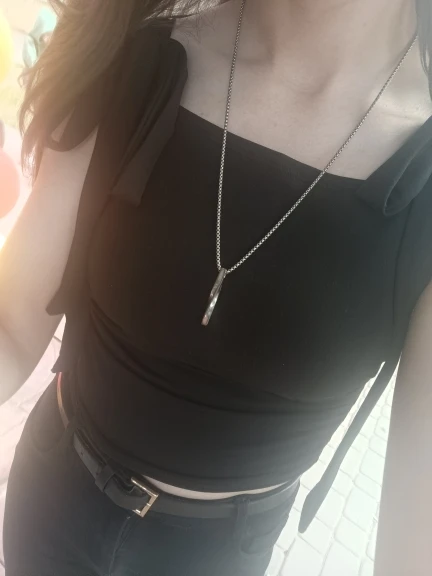 Women's Y2K Tie Shoulder Crop Top 2024 - Ruched Backless Cami Streetwear photo review