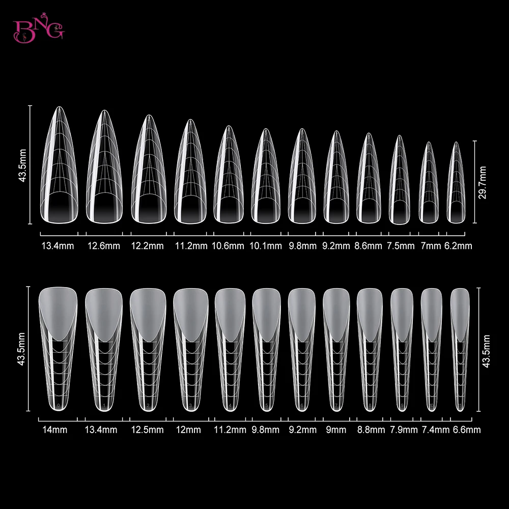 BNG Duet System Dual Nail Forms Kit Reusable Soft French Silicone Sticker Pads Nail Mold Quick Building Extension Manicure Tools