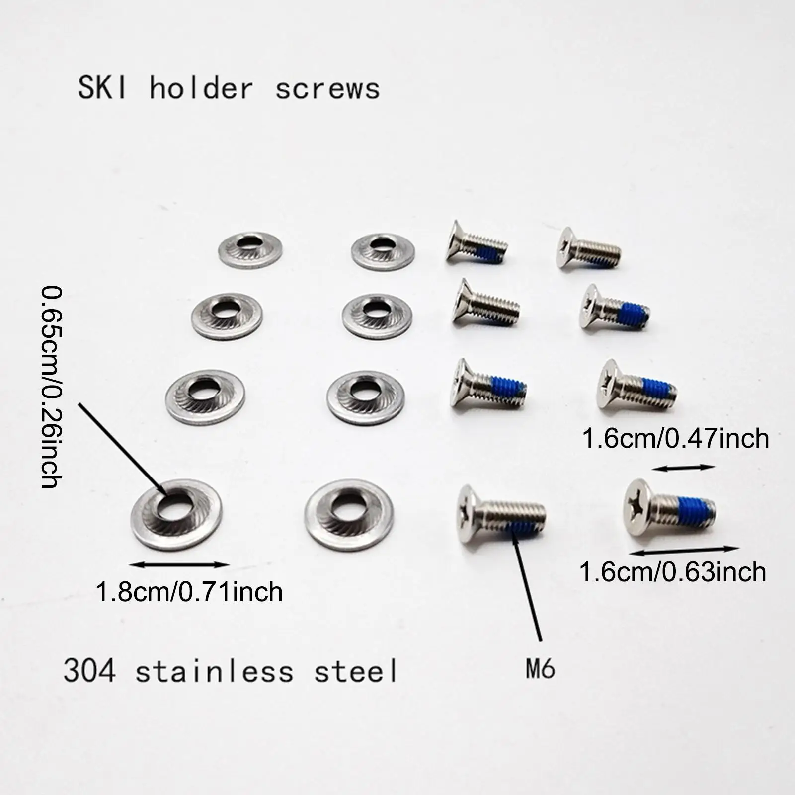 Snowboard Binding Screws Set 6