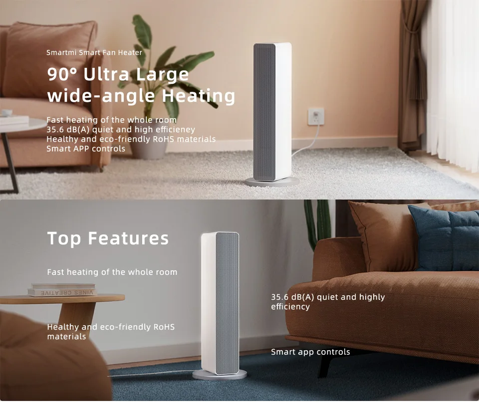 Xiaomi Smartmi Electric Heater Smart Fan Heater ZNNFJ07ZM description image