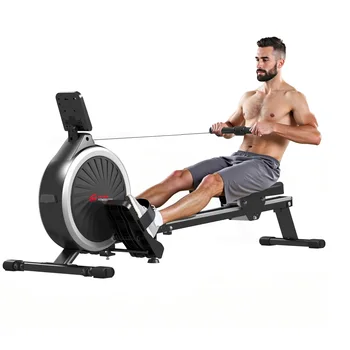 Vogatore, Vogatrici magnetiche per palestra domestica con resistenza a 16 livelli, peso reale Caoacity 150 KG, allenamento per tutto il corpo