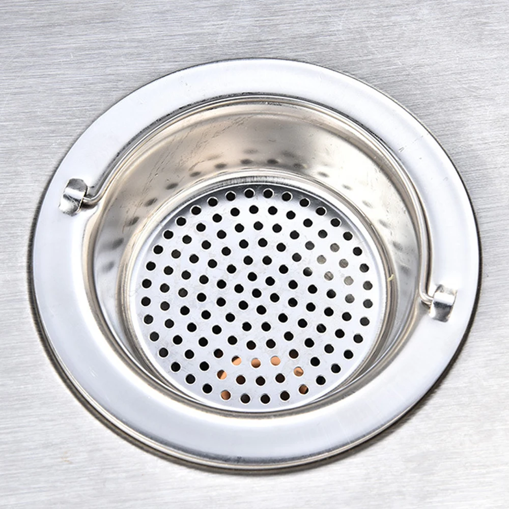 Stainless Steel Sink Filter Screen Kitchen Supplies Filter Sewer Anti-clogging Bathroom Sink Strainer Drain Hole