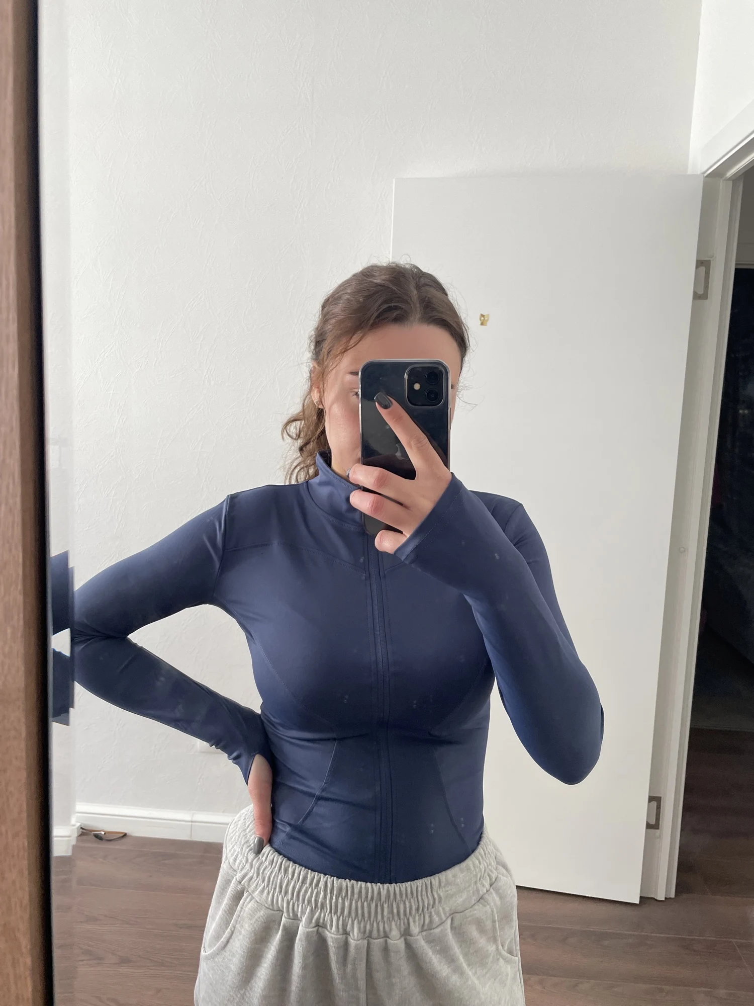 Slim Fit Full Zip Long Sleeve Jacket