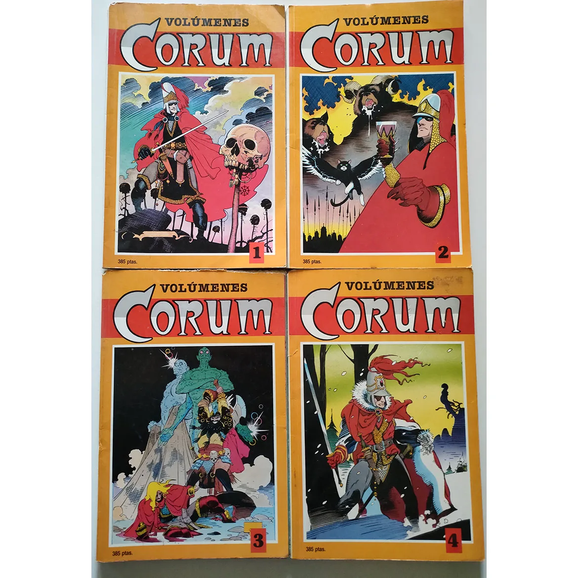 Collezione Corum Completa N ° Da 1 A 4 Versioni B, 1989 Anni, Scrittore Mike Baron, Americano, Fumetti In Spagnolo, Fumetti, Ratado