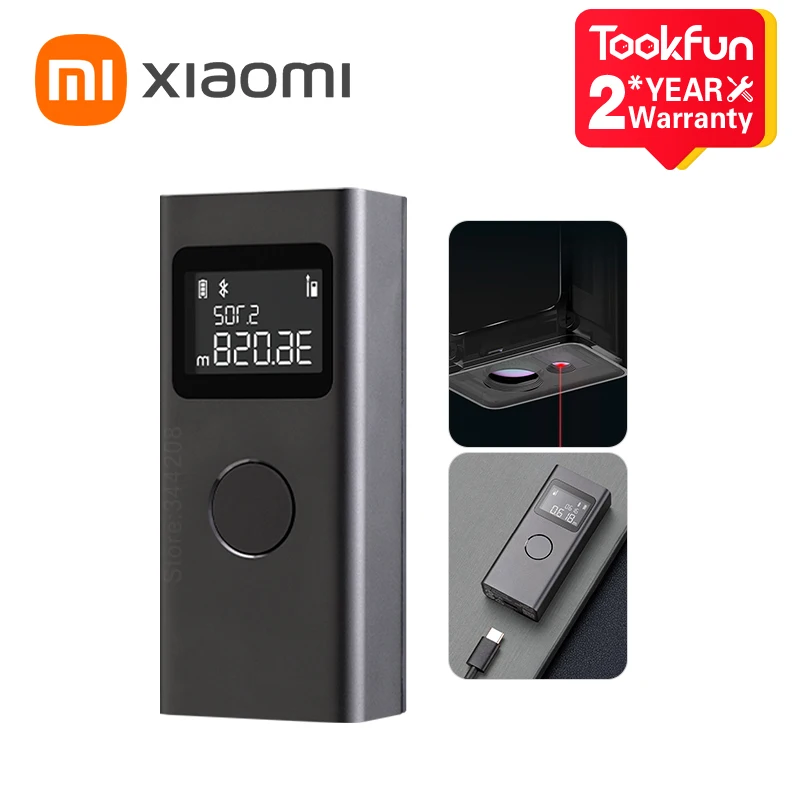  Xiaomi Mijia Smart Laser Rangefinder Real-Time Measurement Data Synchronous Storage ±3mm Multi-Function Measurement Mi Home App 