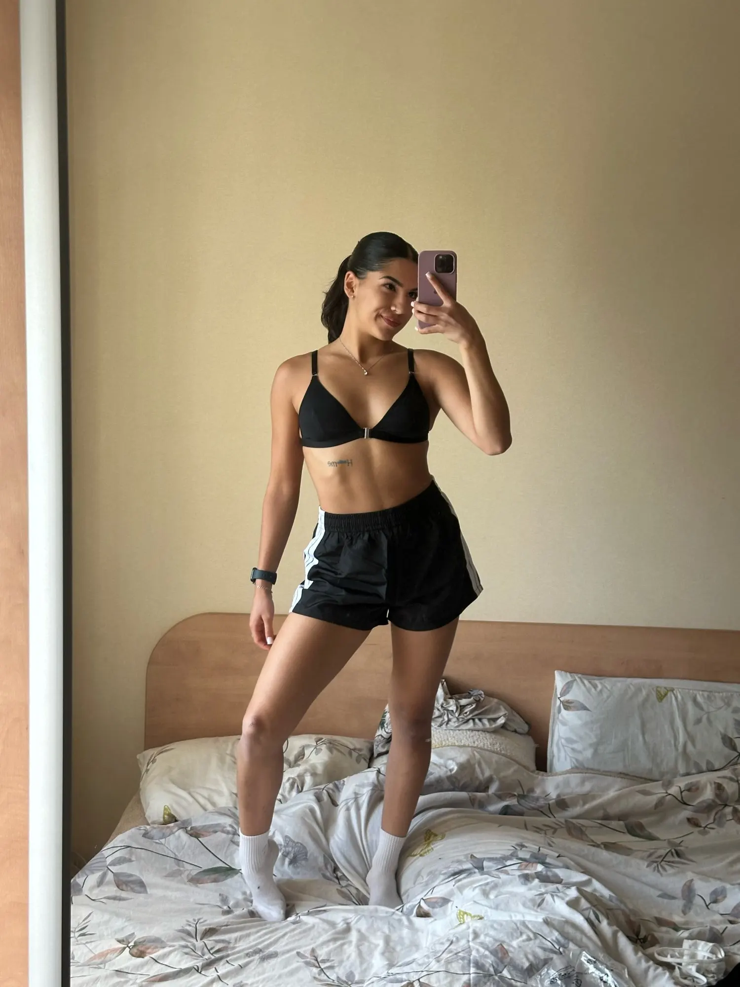 Women’s Side Stripe Workout Shorts photo review