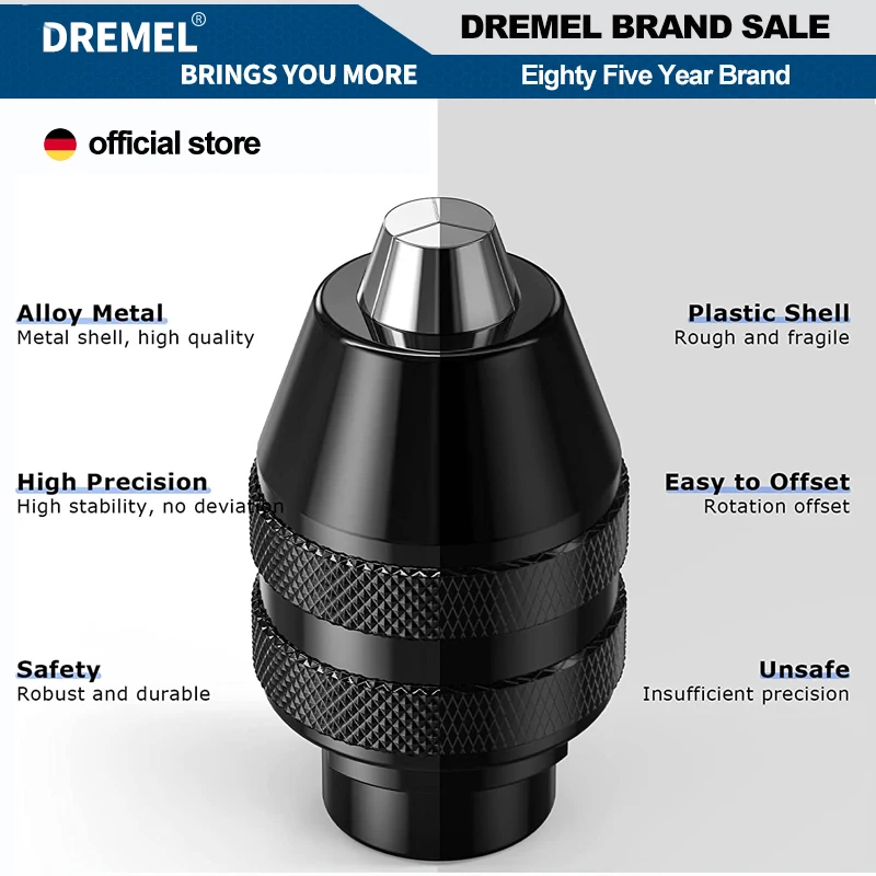 Mandrin Universel Autoserrant DREMEL 4486 (de 0,8mm a 3,2mm pour