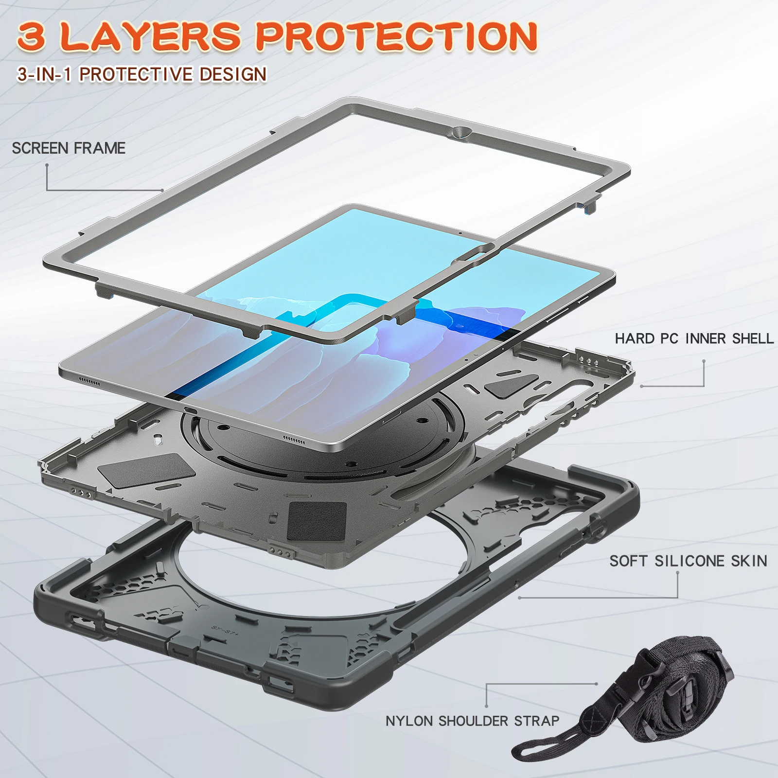 para Samsung Galaxy Tab s8 Ultra s7 Plus fe Case Suporte Magnético Capa com Suporte de Lápis para s6 Lite a 10.1 a8 a7 - Imagem 2