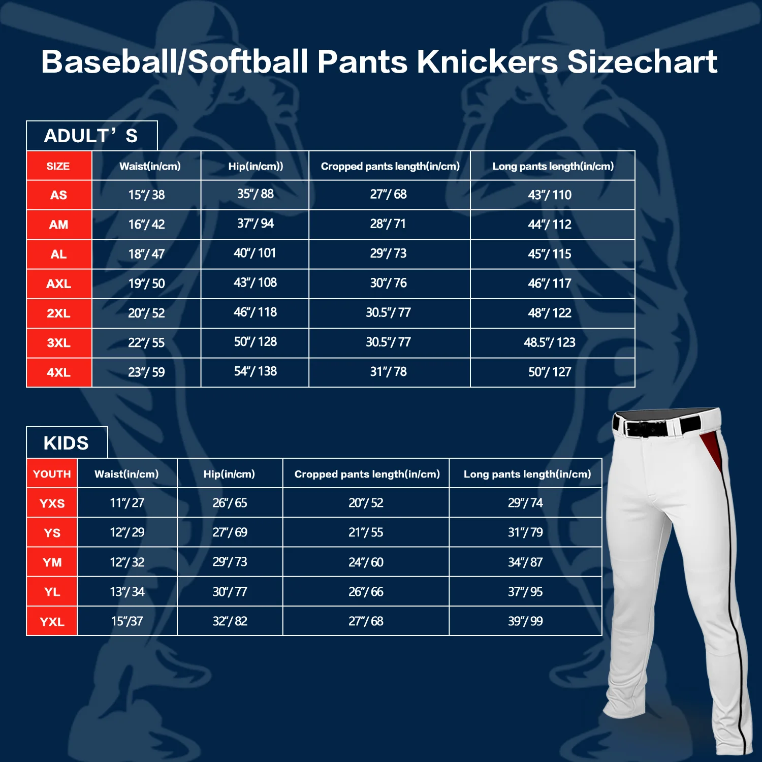 Custom Men Youth Gradient Baseball Pants Practice Softball Pants Training Uniform Breathable Casual Sportswear Running Trousers