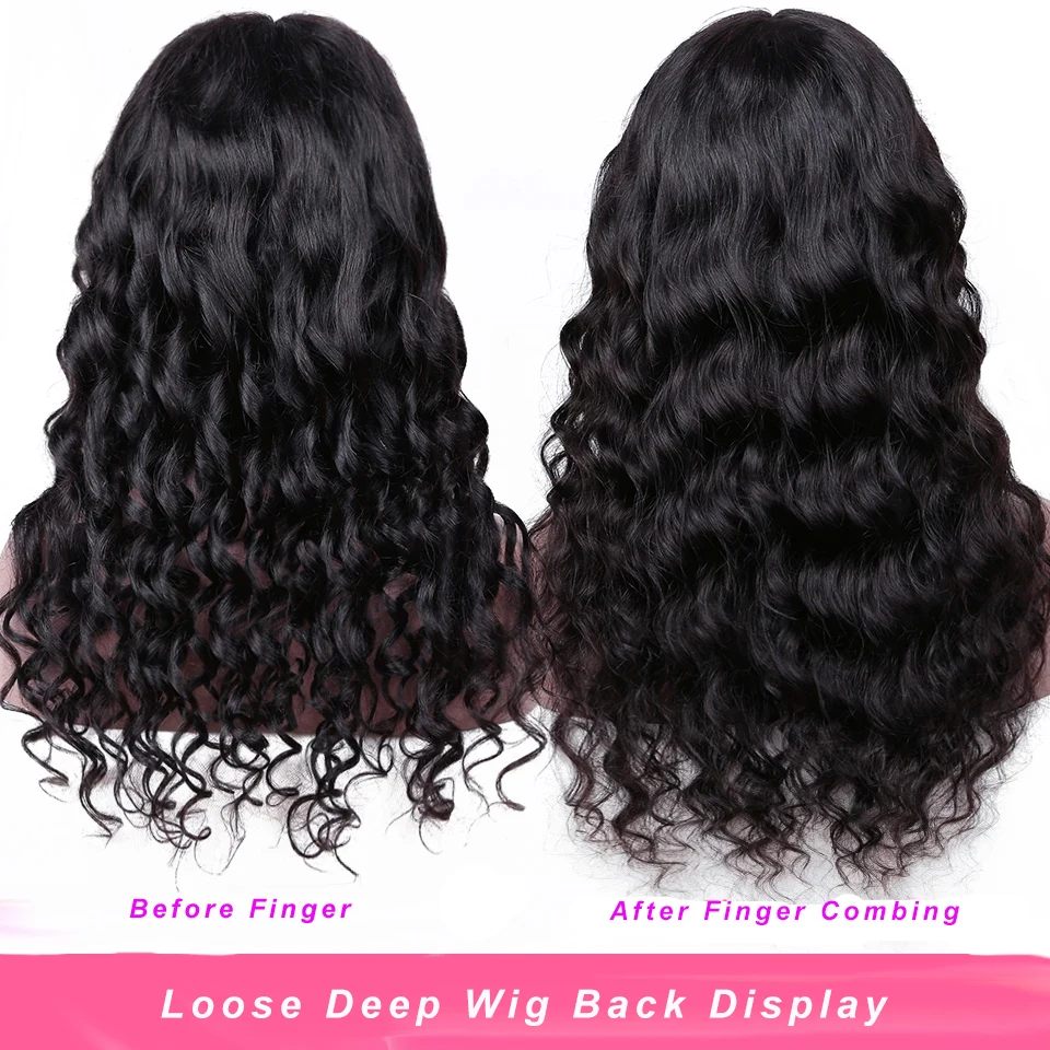 Yyong Hair 4 Bundle Deals Brazilian Loose Deep Extensions 8-26 Inch Can Be Colored Remy Human Hair Weave Natural Color