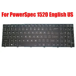 Клавиатура для ноутбука PowerSpec 1520 PB50EF-G, английская, черная, с подсветкой, Новинка