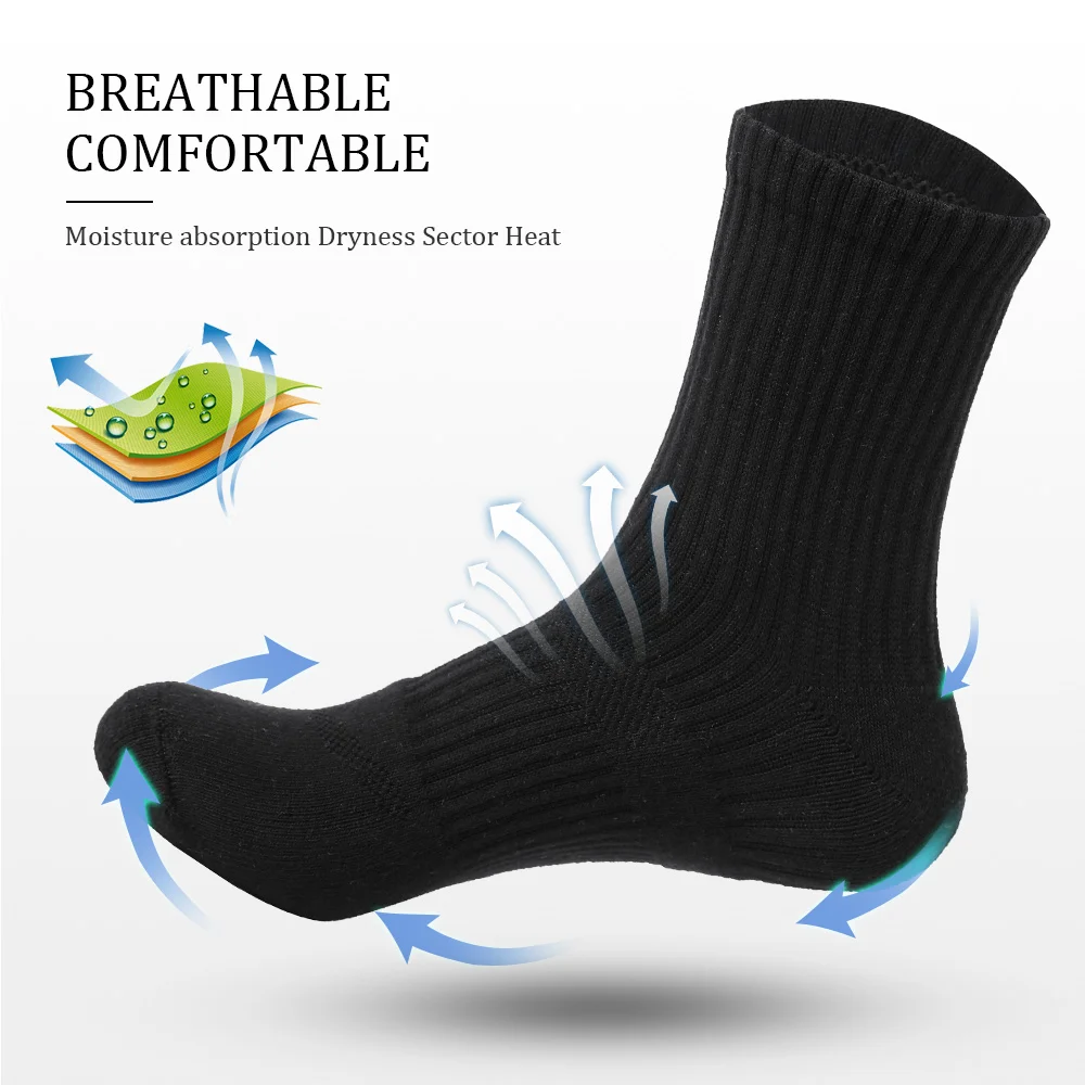 5 pairs Men Socks cotton long Socks Breathable Basketball Sports Cycling Socks Moisture Wicking Towel Sox Sports Running Socks