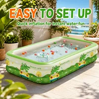Piscine gonflable de grande taille pour adultes et familles, baignoire de bain, jouets aquatiques pour la plage, l'intérieur et l'extérieur, 1 pièce 3