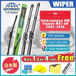 Front Rear Wiper For Volkswagen VW Tiguan MK1 5N I 2007~2016 2008 2009 2013 Blades Brushes Windscreen Windshield Car Accessories