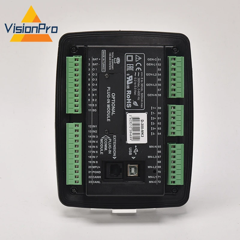 D300 MK3 Turkiye 원래 DKG DATAKOM 발전기 세트 컨트롤러 패널 D300-MK3