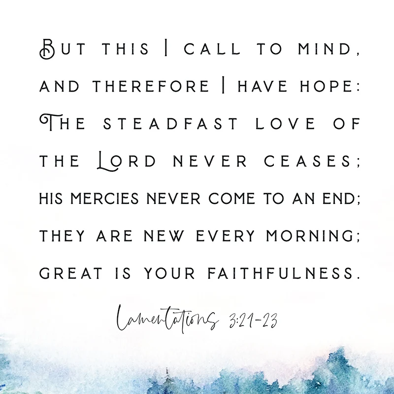 Lamentations 3:23 Wall Art Canvas 2