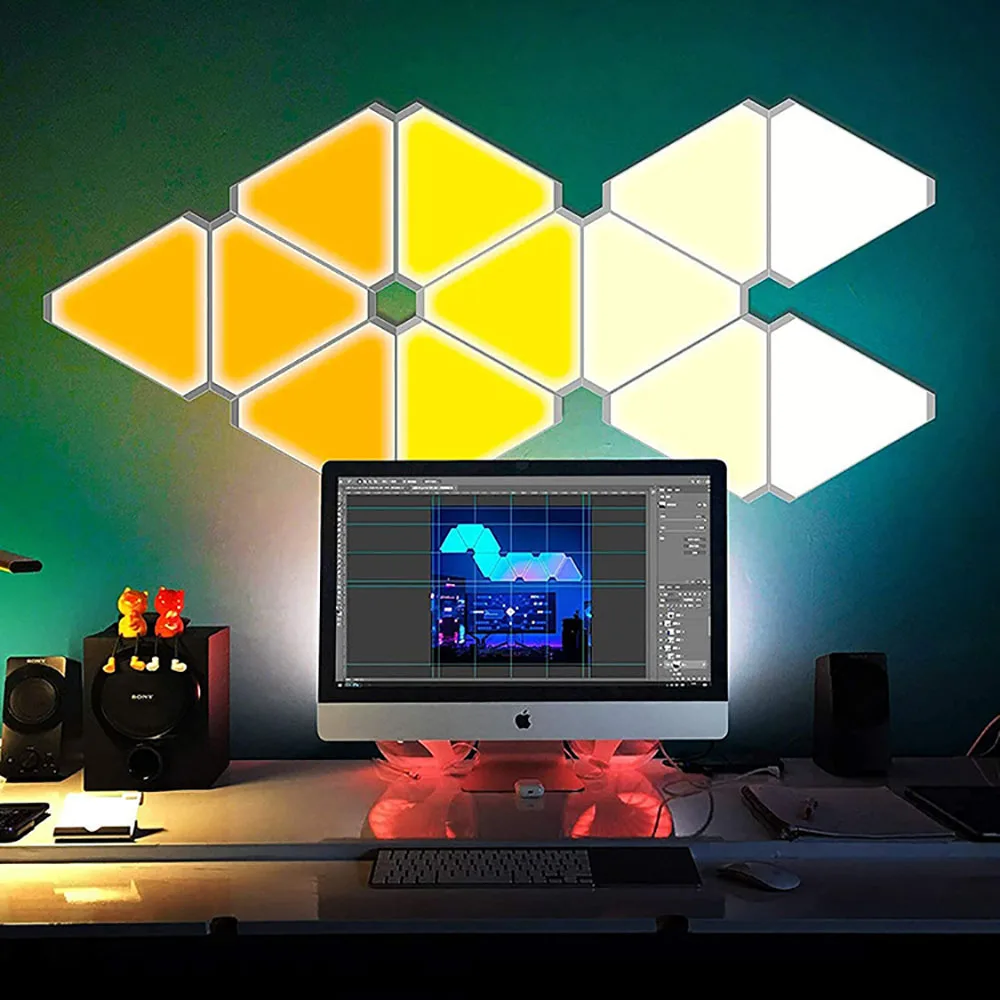 Barre Lumineuse Led Rvb Avec Veilleuse, Musique, Bluetooth, Télécommande,  Chevet, Bureau, Ordinateur, Jeu, Tv, Escales, 514 Up - Lumières De Nuit -  AliExpress